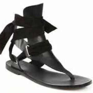 Rag & Bone Mara Lace Up Black Sandal sz 6